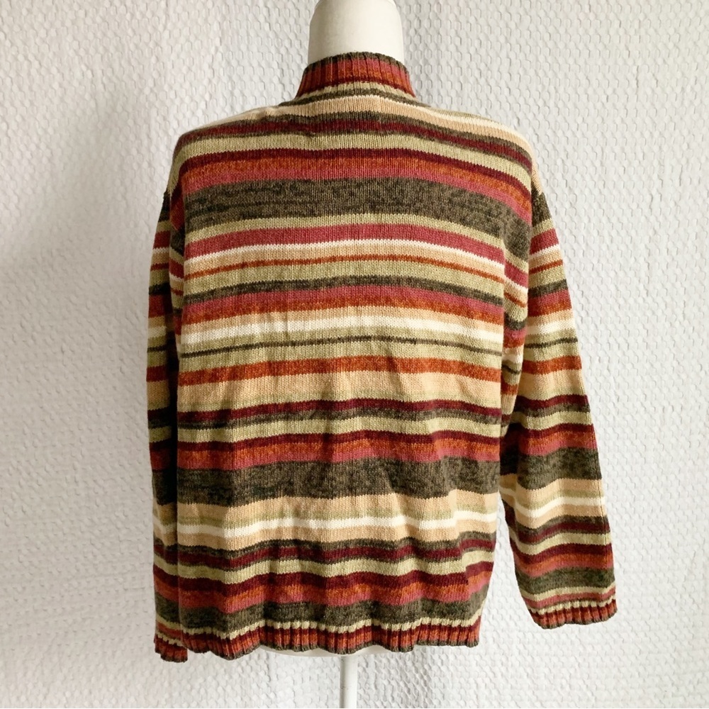 Tiara International Vintage Striped Zip Up Cottage Core Retro - Picture 10 of 12